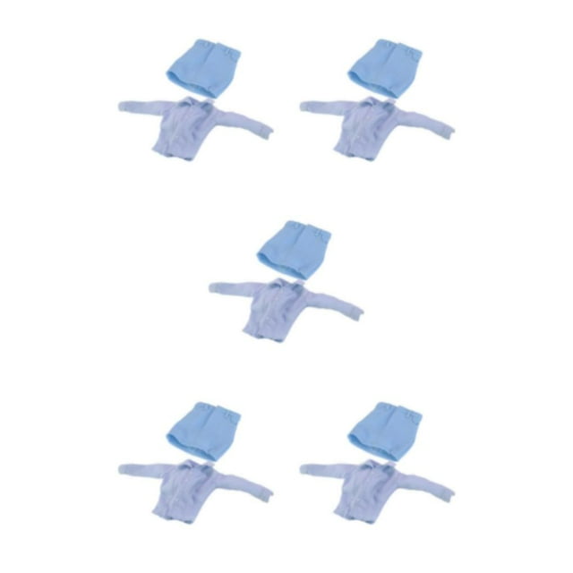 tamizeot Fashionable 1/6 Scale Female Soldier Clothes for 12 Soldiers Figures Action Normal Blue 10cm 5Set