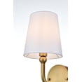 thumbnail image 5 of Living District Colson 1-Light Metal & Fabric Bath Sconce in Black/White, 5 of 7