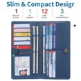 thumbnail image 3 of FALAN MULE Ultra Slim Thin Women Wallet RFID Blocking Card Holder Leather Bifold Ladies Wallet, 3 of 7