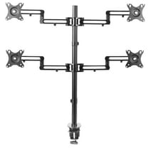 Quad LCD Monitor Fully Adjustable Desk Mount Stand | For 4 Screens 17" to 32"