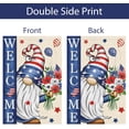 thumbnail image 5 of 4th of July Garden Flag 12.5x18 Double Sided, Vertical Burlap Gnome Floral Welcome Patriotic Garden Flag Memorial Day Independence Day Outside Holiday Yard Decoration, 5 of 6
