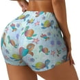 thumbnail image 2 of Sigee Colorful Sea Turtle Print Women's High Waist Workout Shorts - Squat Proof, Tummy Control, Yoga and Gym Activewear-Large, 2 of 9