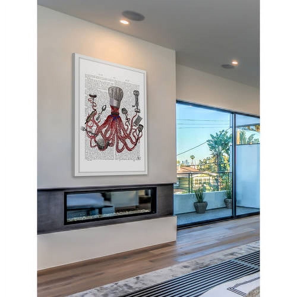 Marmont Hill "Octopus Chef" Framed Painting Print