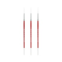 Creative Mark Polar Flo Professional Watercolor Brushes - Rigger 2 - 3 Pack - Short Handle, Nickel-Plated Seamless Brass Ferrule - Art Paint Brushes for Acrylic Painting, Watercolor, Gouache, and More