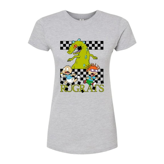 Rugrats - Reptar Checkers - Juniors Fitted Graphic T-Shirt