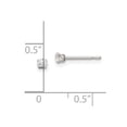 thumbnail image 2 of 925 Sterling Silver Polished Radiant Cut Snap setting Post Cubic Zirconia Stud Earrings 4x4mm Wide Stud Earring for Wome, 2 of 2