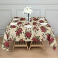 thumbnail image 3 of Multicolor Christmas Floral Pattern Square Tablecloth,Waterproof Square Table Cover,Wipeable Spillproof Washable Table Cover for Home Kitchen Party Decor 42"X42"(107x107cm), 3 of 6