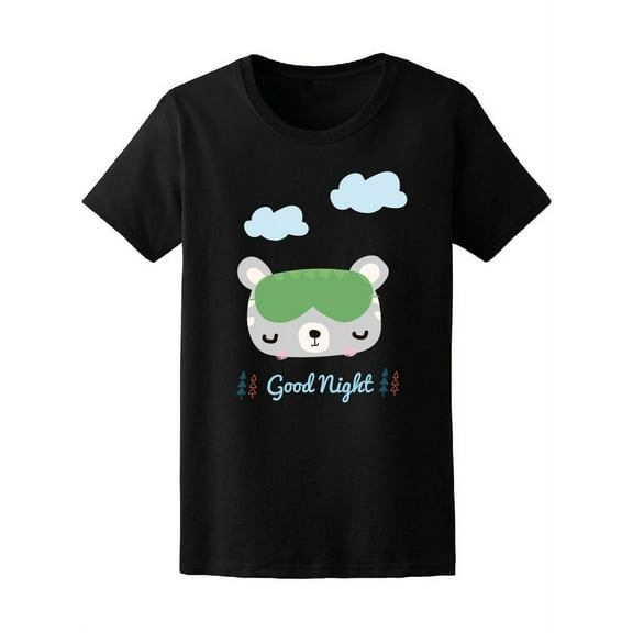Cute Bear Sleeping Good Night Tee Women's -Image by Shutterstock
