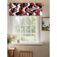 thumbnail image 2 of Red Gray Stripes Valances for Windows Abstract Art Modern Geometric Curve Rod Pocket Curtains Valance Short Window Treatment Drapes for Living Room, Bedroom Bathroom 60"&nbsp;W x 18" L, 2 of 5