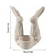 thumbnail image 3 of Candelabro de cerámica de conejito de Pascua blanca – Candelabro aromático cónico, 5,1 x 3,9 pulgadas, cerámica gruesa de alta calidad, repisa decorativa y decoración de mesa, pack de 1, 3 of 8