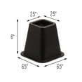 thumbnail image 5 of Honey-Can-Do Black Plastic 6" Bed Risers, Set of 4, 5 of 5