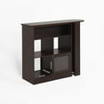 thumbnail image 3 of Maritcute Modern Rotating Bar Cabinet - Counter Height with Storage, Ribbed Glass Door, 3 Shelves, 3 of 9