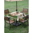 thumbnail image 4 of Outdoor Tablecloth with Umbrella Hole for Patio/Picnic/Party/Camping, Groundhog Day Waterproof Table Cloth Square Cover Washable, Rustic Spring Botanical Star Yellow (60"x 60"), 4 of 8