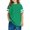 Green, variant on Girls' Short Sleeve Shirts Kids Crewneck T-Shirts Summer Tops Basic Tees 5-14 Years Blue 5-6 Years