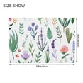 thumbnail image 2 of Toilet Rug Set Non-Slip Bathroom Rugs Soft Plush Machine Washable Contour Bath Mat Lavender Leaves Cactus 24x20/24x16, 2 of 9