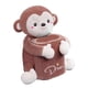 thumbnail image 5 of Caja de pañuelos para coche, organizador de papel de peluche suave para el hogar y la oficina, almacenamiento de pañuelos mono marrón, 5 of 9