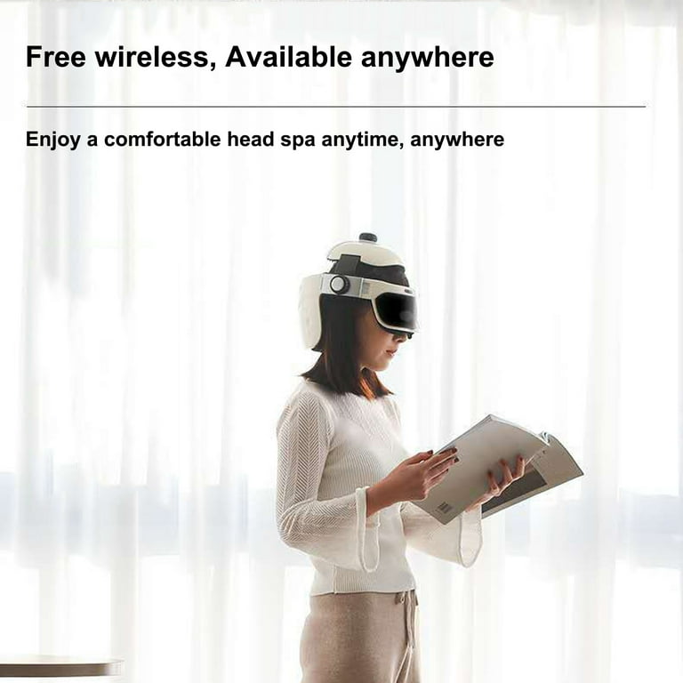 ageLoc WellSpa マッサージャー ホワイト Wjsxc Electric Head Massager, Eye & Neck Massage Helmet With