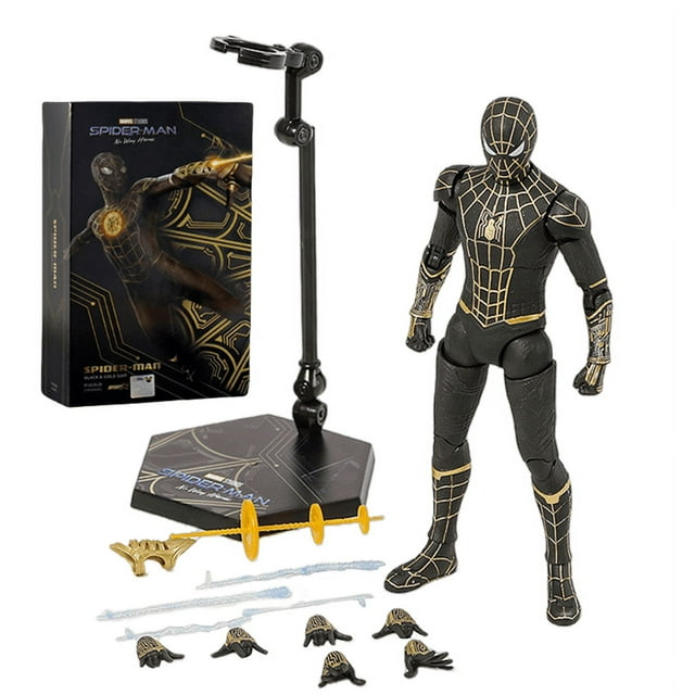 Figura de acción de Spider-Man: No Way Home de ZD Toy, Marvel Legends, Peter Parker, modelo dorado, negro y rojo, juguete coleccionable para adultos, escala 1/10