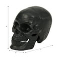thumbnail image 4 of Modern Metal Skull Figurine for Home and Living Room Decor - Ornaments Statues Ideal for Bathroom, Office, and Room Decor - Contemporary Sculpture Shelf Display and Coffee Table Decor - 6", Black, 4 of 12