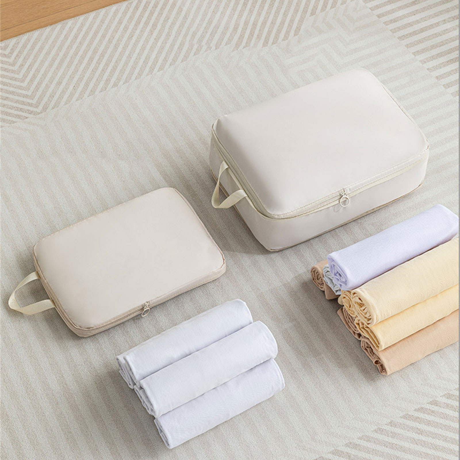 6Pcs Travel Organizers Set For Luggage Essential Packing Cubes Set Sturdy Luggage Organization Bag for Family Trip