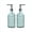 Turquoise, variant on Glass Mosaic Hand Soap Dispenser-Lotion Bottle with Chrome Plated Plastic Pump-14 Ounce Set of 2 (Silver))