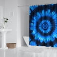thumbnail image 2 of Blue Tie Dye Spiral Pattern Shower Curtain 72"x72" ,Bathroom Decorative Shower Curtains Set with 12 Hooks,Modern Waterproof Washable Shower Curtain, 2 of 6