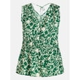 thumbnail image 6 of Time and Tru Women's Ruched Tie Shoulder Top, Sizes XS-XXXL, 6 of 6