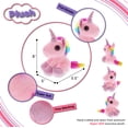 thumbnail image 3 of DolliBu Plush Pink Unicorn Stuffed Animal - Soft Plush Huggable Unicorn With Sparkle Eyes, Adorable Playtime Plush Toy, Cute Unicorn Cuddle Gift, Plush Doll Animal Toy for Kids & Adults - 7 Inch, 3 of 7