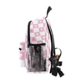 thumbnail image 4 of FORMRS School Backpack with Front Zippered Pocket 12" Student Travel Daypack, Pink Checkered Heart, 4 of 6