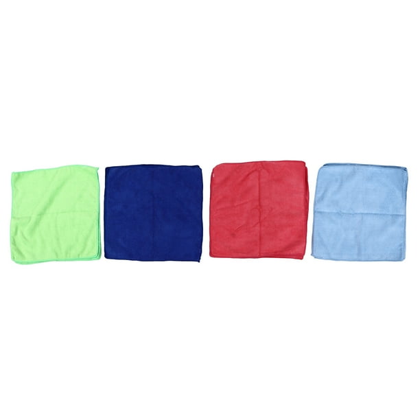 Paño de limpieza Jadeshay 12 piezas Microfibra 4 colores azul azul oscuro verde rosa