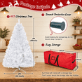 4ft White Artificial Christmas Tree, Small Xmas Tree with Fluffy ...