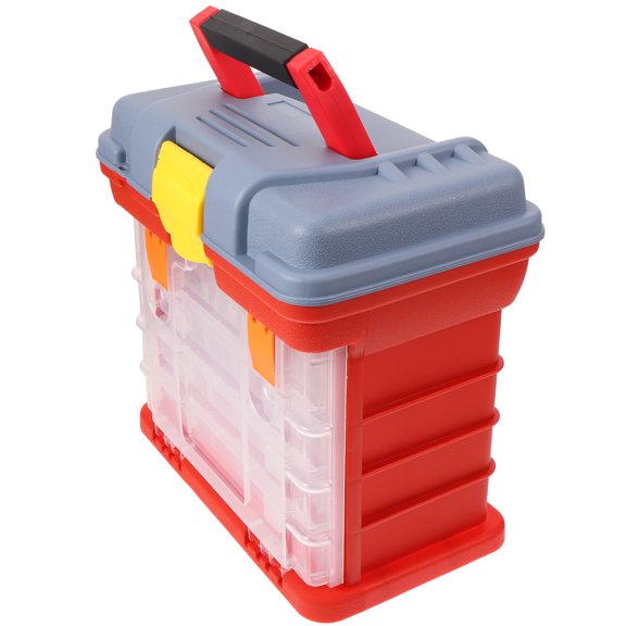 HONMEET Tool Organizer Box with Removable Dividers, Multi-Color PP Storage Container, Compact, Lightweight, Versatile for Tools and Accessories