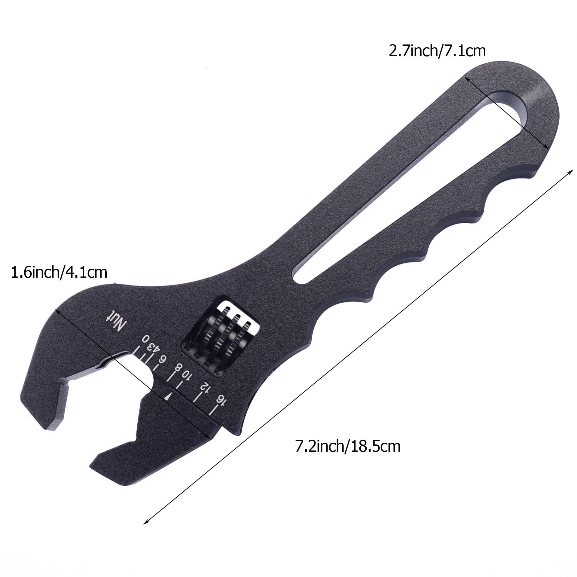 SPEEDWOW Adjustable Wrench, 3AN-16AN An Fitting Wrench Aluminum Lightweight Spanner Tools for An Hose Fitting Adapter End, 3Pcs