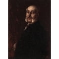 thumbnail image 2 of Eastman Johnson 14x18 Black Ornate Wood Framed Double Matted Museum Art Print Titled - Samuel W. Rowse (C. 1881), 2 of 5