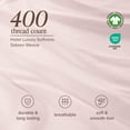 thumbnail image 6 of Bare Home Organic Sateen Sheet Set - 400 Thread Count - 100% Organic Cotton - 4 Piece - Full, Dusty Pink, 6 of 10