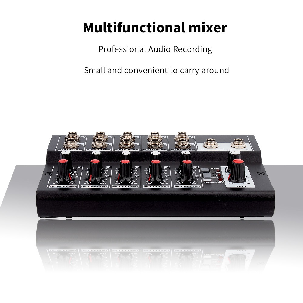 10-Channel Mixing Console Digital Mixer Stereo Usb Mixer for Recording DJ