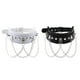 thumbnail image 1 of 2x gargantilla de material cuero gótico para mujer collar de cadenas de metal joyería negro, 1 of 9