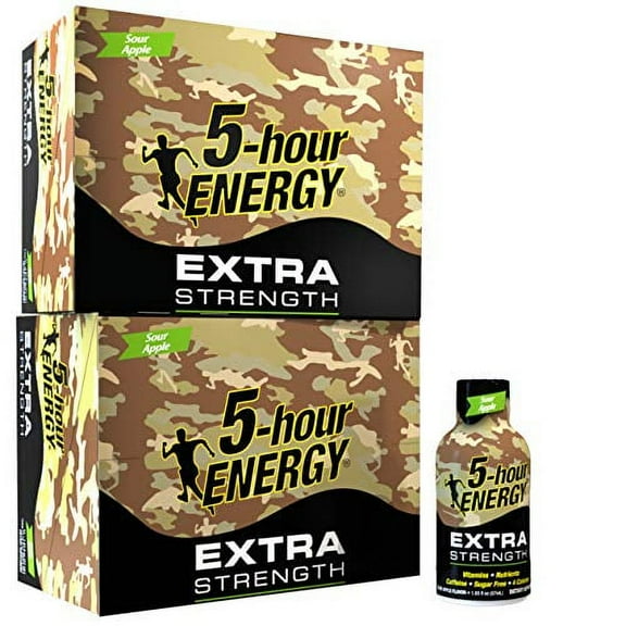 5-hour ENERGY  Shot, Extra Strength, Sour Apple, 1.93 oz, 2 - 12 Packs