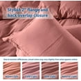 thumbnail image 3 of LammaLoe Duvet Cover King Size, Soft Prewashed 3-Piece Duvet Cover Bedding Set with Pillow Shams, Pink Clay, 3 of 8