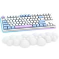 thumbnail image 6 of ATTACK SHARK Gaming Keyboard Cloud Wrist Rest Pad,Memory Foam Keyboard Palm Rest, Ergonomic Hand Rest Support for Computer Keyboard Laptop Mac Cute Desk Lightweight for Easy Typing Pain Relief-White, 6 of 12