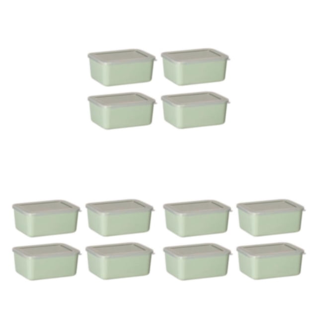 Billuyoard Recipiente de plástico para alimentos, transparente, fácil de ubicar, libre de BPA, conserva la frescura, tapa hermética, verde, 4 Type1 NO1