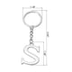 thumbnail image 2 of Cadena de llavero con letra inicial Uxcell Letra S Colgante de llavero Decoración para bolso mochila Plata, 2 of 7