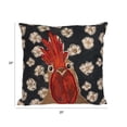 thumbnail image 2 of Creative Co-Op Cotton Blend Printed Pillow with Rooster Image and Embroidery, Multicolor, 2 of 2