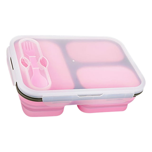 Dvkptbk bento Lunch Boîte à avec Cuillère, Four à Micro-Ondes Pliant, Boîte à Lunch Portable, Boîte de Rangement pour Réfrigérateur, Boîte de Conservation