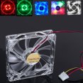 thumbnail image 1 of Opolski Quad 4-LED Light Neon Quite Clear 120mm PC CPU Computer Case Cooling Fan Mod, 1 of 7
