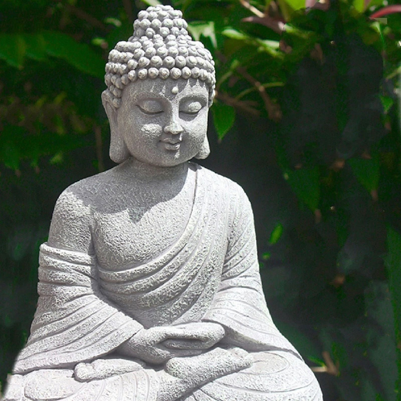 Vintage Garden Buddha Statue Indoor Outdoor Garden Buddhism Figurine Sculpture Home Decor Ornament