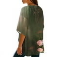 thumbnail image 5 of Roncen Women Kimono Cardigan Floral Printed Bat Sleeve Casual Capes Beach Cover up, 5 of 7