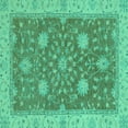 thumbnail image 1 of Ahgly Company Indoor Square Oriental Turquoise Blue Traditional Area Rugs, 8' Square, 1 of 4