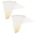 thumbnail image 1 of Banderines Mini Uxcell de 8x3 Pulgadas, 25 Pcs de Bandera Pequeña de Madera para Celebraciones DIY Deportivas, Blanca, 1 of 6