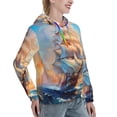 thumbnail image 6 of Cauagu Sailing Ship Ocean Sunset for Women's Hooded Sweatshirts Pullover Hoodie for Women Fall Workout Sweat Long Sleeve Preppy Sweatshirts-Large, 6 of 7